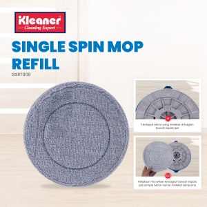 Kleaner Refill Alat Pel Lantai Putar Single Spin Mop Pembersih Lantai GSRT009