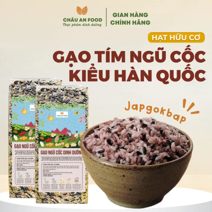 Gạo Trộn Ngũ Cốc Hàn Quốc, Cơm Tím Hàn Quốc chứa 17 Loại Hạt Ngũ Cốc Giảm Đường, Giảm Tinh Bột, Cơm Healthy - Túi 1KG