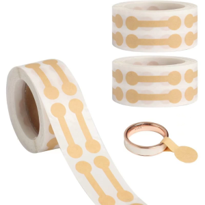 500 cái tự dính Barbell Stickers nhãn xách tay nhãn giá giấy kraft nhãn giá hiển thị