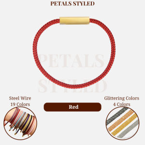 【PETALS_STYLED】 Steel Wire Glittering Stainless Steel Rectangle Magnet Charm Bracelet 不锈钢钢丝绳网水钻手绳