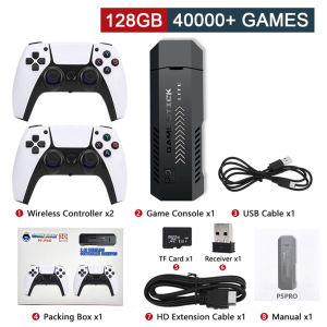 P5PRO GD10PLUS Portable Video Game Console With Wireless Controllers 4K HD TV Retro Game 50 Emulators 40000+ Games For PS1/N64/DC