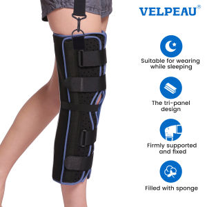VELPEAU Knee Guard Tri-Panel Knee Immobilizer Brace Knee Support Comfort Rigid Support For Knee Post-Surgery Recovery