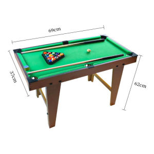 <𝙇𝒂𝙯𝑺𝙜𝑴𝙖𝒍𝙡> Portable Mini Billiard Table Set For Kids/Adult Billiard Ball Wooden Tabletop With Tall Feet