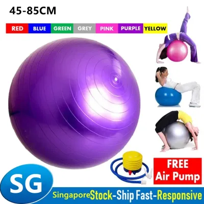 ⭐[Sg Seller] 45cm55CM 65CM 75CM 85CM Burst Resistance Yoga Ball Gym Fitness Iron Shake Weight