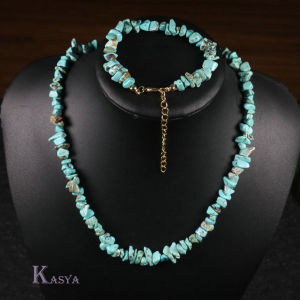 Set Kalung Gelang Wanita Bohemia Chip Batu alam indiana red coral handmade Set Perhiasan Kalung Penyembuhan Meditasi DIY