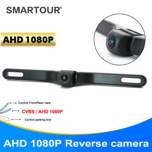 SMARTOUR AHD 1080P Night Vision Universal Car Rear View Camera License Plate Bracket Kit Holder for Backup Camera Reverse Camera