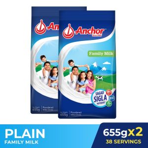 Anchor Family Milk Powder Plain 655G x2