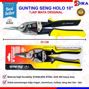 gunting seng / gunting baja ringan 10 lurus tjap mata / gunting baja ringan cap mata / gunting baja ringan eyebrand / gunting baja ringan lurus / gunting holo / gunting seng / alat potong seng baja ringan