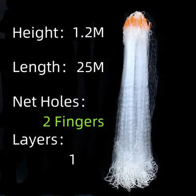 【COD】Weighted Sinking Gill Net 25-70M | Nylon Lambat with Float | 1.2M(47in) Height | 1/3 Layer | 2/3 Finger | Manila Local Stock 24H