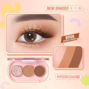 PINKFLASH 3 Shades Eyeshadow Palette Giltter High Pigment Easy To Blend Lasting