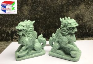 Cặp tượng Kỳ lân phong thủy kỳ lân trấn trạch trừ tà (nhiều màu sắc) cao 12cm. trang trí tiểu cảnh bonsai ghép lũa để bàn trà phòng khách bàn làm việc trên ô tô…
