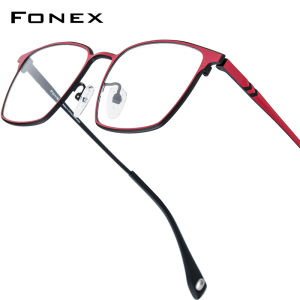 FONEX Titanium Glasses Frame Men 2025 New Fashion Brand Design Square Prescription Eyeglasses Women Ultralight High-Quality Full-Rim Myopia Optical Eyewear 85839