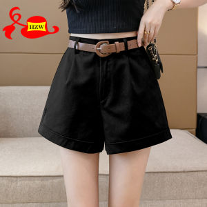 HZW 2023 summer new female fashion simple wear thin casual wide-leg pants high-waisted A-line pants