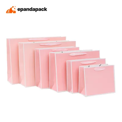 Paper Bag with Fabric Handle Beg Kertas Cenderahati Gift Bag Kahwin Door Gift Coated Surface Smooth