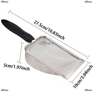 [COD] dfhws Pet Cleaning Tools Stainless Steel Feces Shovel Net Cat Litter Shovel Reptiles Lizard Sand Shovel Mesh Screen Fecal Spoon
