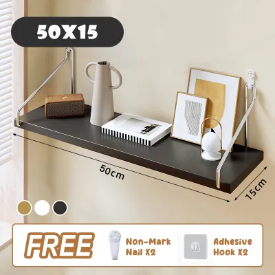 Modern Style Wooden Floating Wall Hanging Shelf Rack Home Decoration Display Shelves Organizer