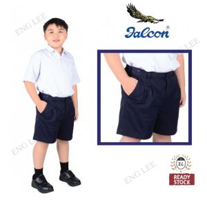 Falcon Primary School Dark Blue Short Pants 🔥Ready Stock🔥 Seluar Pendek Biru Sekolah Rendah 小学男生深蓝色短裤