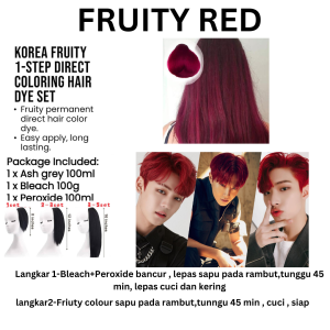 (FREE bleach set) Direct ash purple Hair Color Kit 100ml+Free Bleach&Peroxide(100ml) ungu hair lavender purple dye rambut baby blue hair dye permanent dye Muslim friendly purple hair