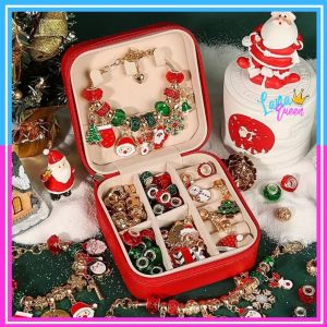 Hộp Quà Noel Hộp Vòng Tay Charm Noel DIY Tự Làm 66 Chi Tiết Cho Bé - Quà Tặng Giáng Sinh 2025 Vòng Charm Lắc Tay Noel