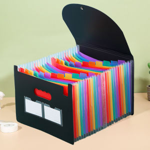 UUOY  Expandable File Folder Document Organizer 13/25 Pocket Accordion A4 Letter Size Portable Paper Storage with Lid