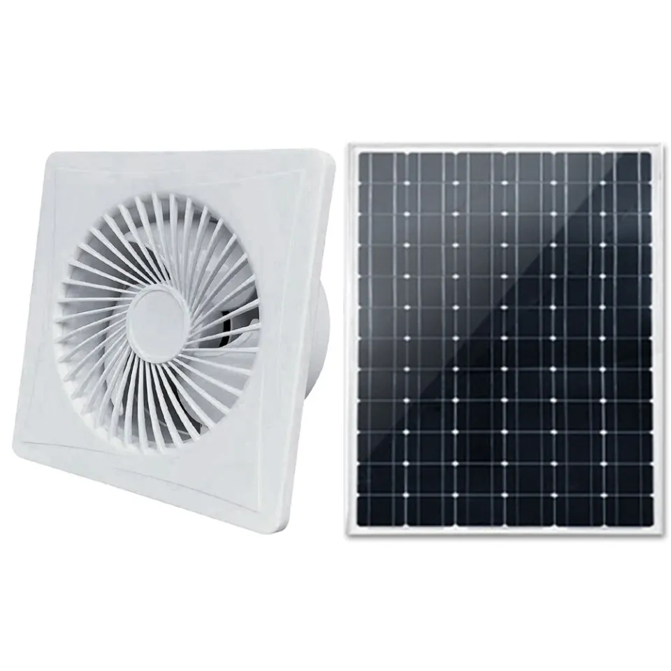 4/6/8Inch Solar 12V Exhaust Air Blower Extractor Ventilation Fan High Speed  Bathroom Kitchen Air Vent Window Wall Exhaust Fan