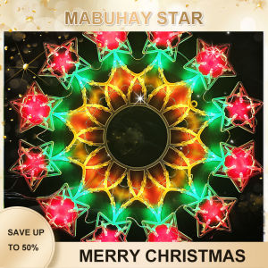 【COD】MABUHAY STAR 108L 12PCS STAR Christmas Light /OUTDOOR WATERPROOF/40CM/OUTDOOR DECORATION