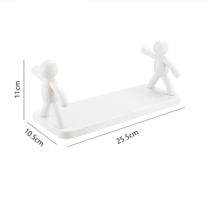 1Pcs Mini Figure Wall Hanging Punch-free Bathroom Corner Shelf Storage Rack Self-adhesive Kitchen Rack Wall-mounted Rack