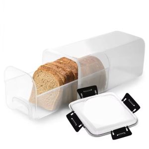 PRINCER sealed Bread Preservation Box with Sealing Lid Plastic Sandwich Bread Holder Bread Saver with Drawer Tray Toast Storage Box for Kitchen