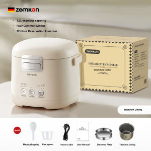 Zemkon 1.2L Mini Rice Cooker for Single/3-Person Household Use Steams and Cooks Rice Non-stick Titanium Inner Pot Cooks Rice/Keeps Warm电饭煲-COD