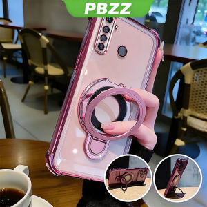 Case For Realme 5 C3 5I 6I 5 5S C3I Phone Casing Softcase Silicone Shockproof Cover New Design Aesthetic Airbag Transparent Cute Pink With Holder For Girls