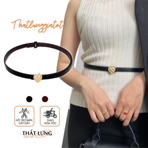 Thắt lưng váy nữ bản nhỏ Đai váy mảnh phối đầm 1.3cm TL404 (Hỗ trợ bấm dây nịt) - Thắt Lưng Giá Tốt