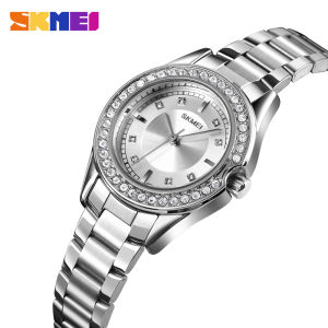 Jam Tangan Wanita Formal Pesta SKMEI 1534 Stainless Steel Anti Air
