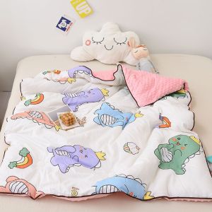 2025100 Chăn Bông Hạt Đậu Mùa Thu Đông Dày Dặn Hoạt Hình Trẻ Em Mẫu Giáo Chăn Bông Mùa Đông Cho Bé Ngủ Trưa