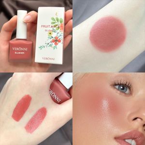 VERONNI 4 Color Liquid Blush Matte Cosmetics Face Pigment Long-Lasting Natural Cream Waterproof Orange Peach Blusher Korean Makeup