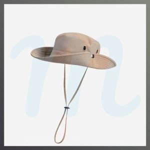 Makery Cowboy Hat UV Protection Mountaineering Hat Outdoor Fisherman Hat Male and Female Rolled-Brim Hat