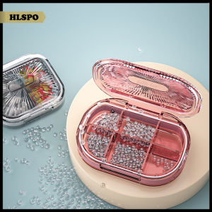 HKStorage Travel Portable Mini Medicine Pill Box Plastic Storage Container Pill Case For Tablets Small Pillbox Organizer Bottle 4/6 Grids