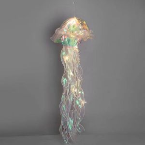 YESPERY Night Market LED Jellyfish Lamp Street Stall Toy Romantic Handheld Jellyfish Lamp Fairy Luminous Jellyfish Lantern