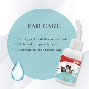 WHL 50ML Pet Ear Care Tear Stain Eye Care Ear Mites Dry Clean Shampoo Dogs Cats Pembersih Telinga Bioline
