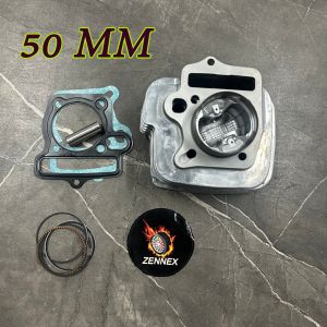 เสื้อสูบ WAVE100 WAVE100S ลูกสูบ + แหวนสูบ 50 53 mm เสื้อลูกสูบเดิม เวฟ W100 W100S WAVE 100 เสื้อสูบเวฟ ลูก54เวฟ100 ลูก53เวฟ100 ลูก50เวฟ100