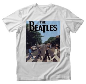 KurniaKaos - Baju Kaos Musik Band Distro Dewasa THE BEATLES hijau 24S Super tebal