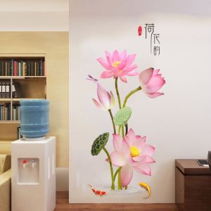 [ nhiều mẫu] Decal dán tường hoa sen