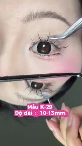 Mi Giả Thỏ Baby K29 Sợi Tia Như Mi Nối Tiệm Độ Dài 10-13mm Hộp 10 Hàng GREEN Thủy Mi
