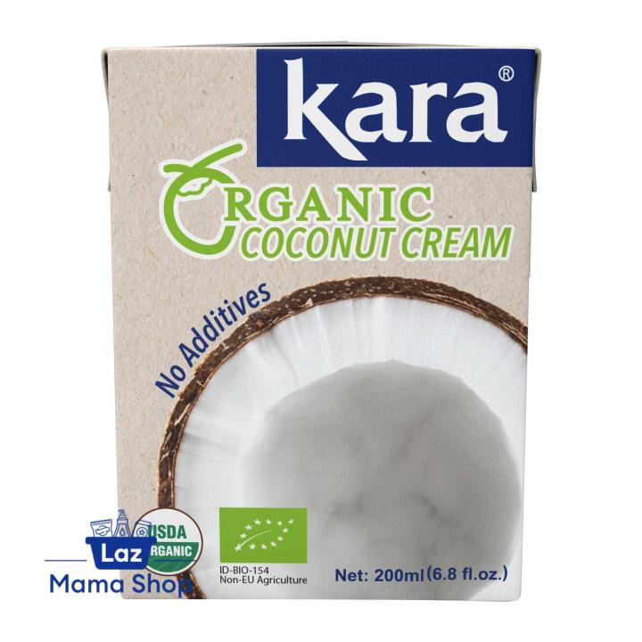 KARA Organic Coconut Cream With No Additives 200ML Coconut Milk (Laz