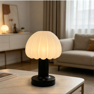 SXH New Nordic-style mushroom table lamp suitable for dining rooms living rooms and bedrooms decorative ambient lighting bedside lamp and rechargeable night light
