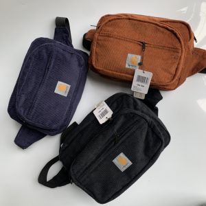 Carhartt Sling Bag Pouch Fashion Fanny Packs Corduroy Hip Bag Korean Style Waist Bag for Men Women