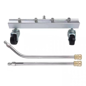 Outdoor Pressure Washer Undercarriage Cleaner Underbody Car Washer High Pressure Water Broom with 4 Nozzles Multifunctional Undercarriage Cleaner Stainless Steel Car/Road Wash