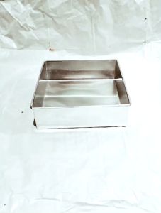 Loyang Kotak 16x16x7 cm cetakan Kue Bolu Persegi Alumunium Anti Lengket