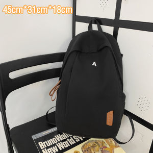 กระเป๋าเป้สะพายหลังคู่ความจุขนาดใหญ่ กระเป๋าเป้สะพายหลังสีทึบสีดำและสีขาวสไตล์เรียบง่าย [ส่งเร็วพิเศษ!] ความจุขนาดใหญ่เกาหลีกระเป๋าเป้สะพายหลังนักเรียนแฟชั่นกระเป๋าเป้สะพายหลังเยาวชนกระเป๋าเป้สะพายหลังแบบสบาย ๆ