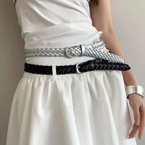 ANANAA Đa năng Thắt lưng dệt Phong cách Hàn Quốc Retro Thắt lưng váy Thường ngày Màu đơn sắc Vành đai văn học dành cho phụ nữ