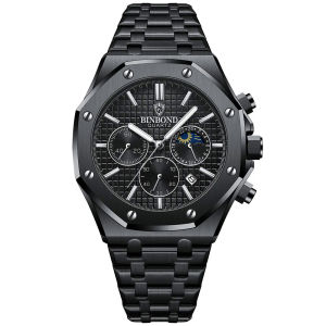 2024 New Luxury Man Wristwatch Waterproof Luminous Chronograph Watch for Men Stainless Steel Mens Quartz Watches reloj hombre